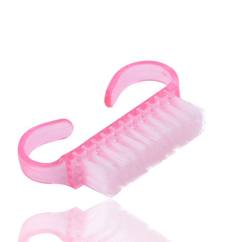 1 brosse de nettoyage en plastique pour la poussière des ongles, brosse de nettoyage à tête ronde pour pédicure, accessoires pour ongles