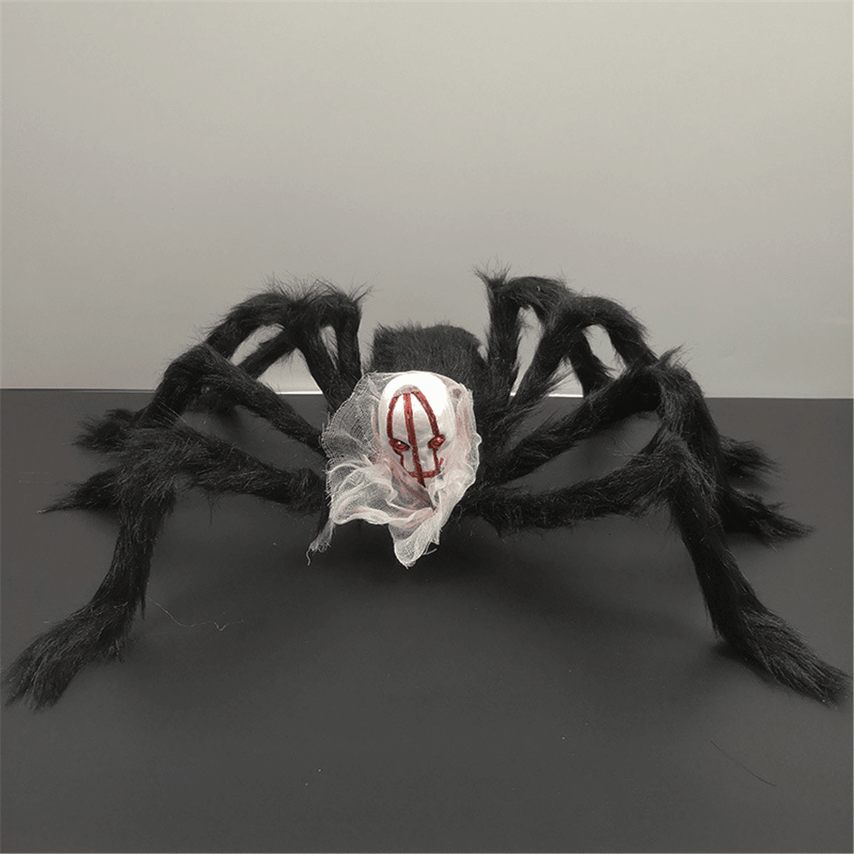 75*75Cm Simulation Crâne Fantôme Tête En Peluche Araignée Araignée Jambe Redresser Jouet D'horreur