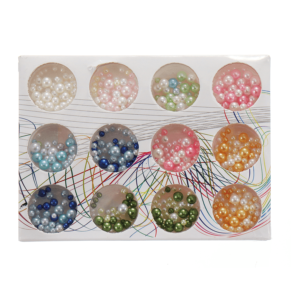 Lot de 12 perles colorées en céramique pour slime fait à la main, en tranches de fruits, en poudre de perles