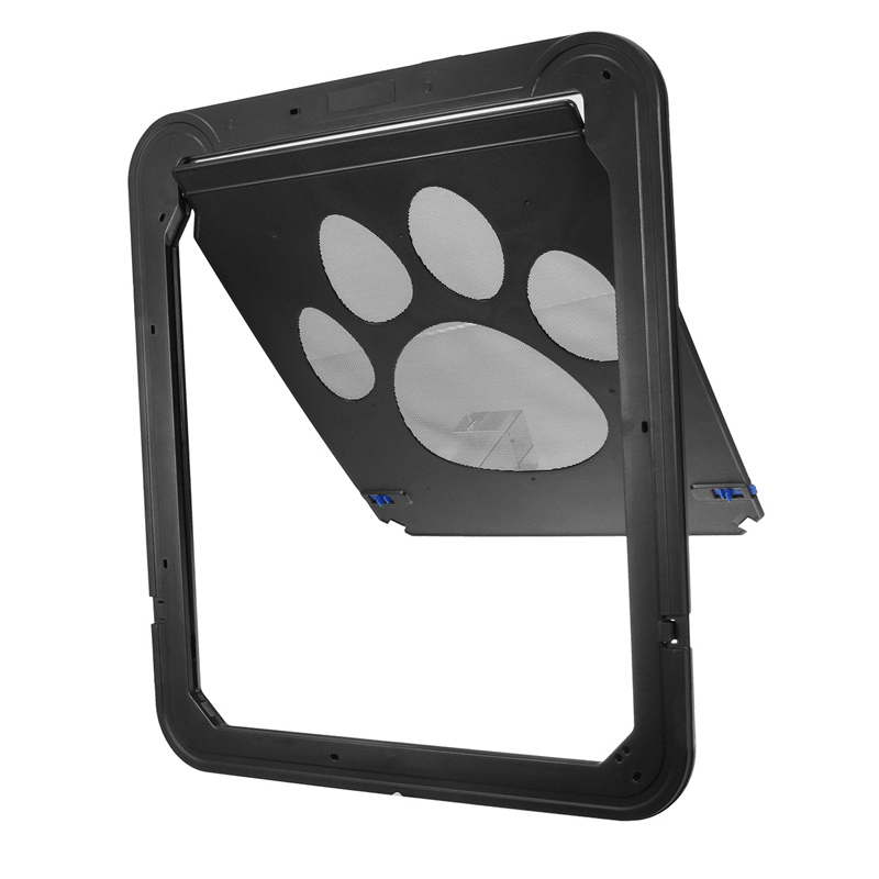 Puerta mosquitera para mascotas, de 37 x 42 cm, para perros, gatos, grandes, medianos, con cierre automático magnético ABS