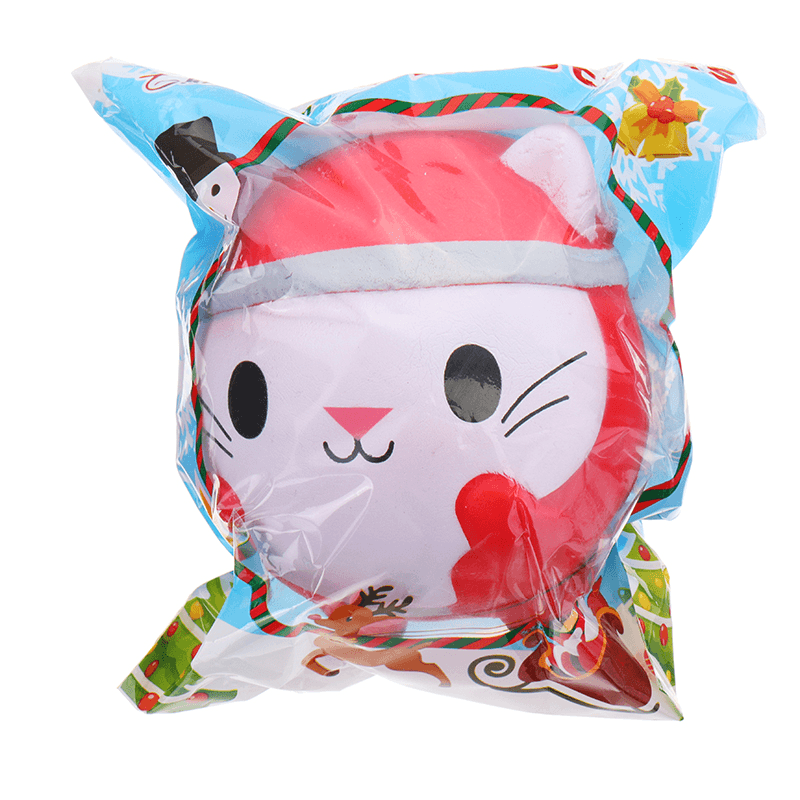 Chameleon Christmas Cat Doll Squishy 12X10X10Cm Slow Rising with Packaging Collection Gift Soft Toy