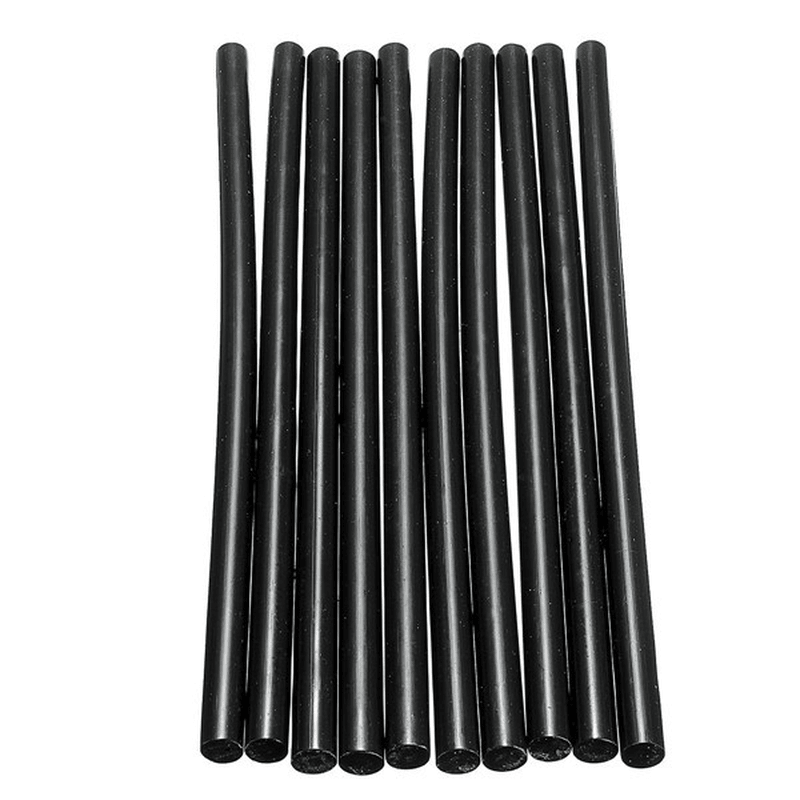 10 barras de pegamento termofusible negras de 11 mm x 200 mm para reparar modelos de manualidades