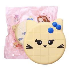 Bread Squishy Cat Face 10CM Jumbo Slow Rising Soft Toy Gift Collection with Packaging