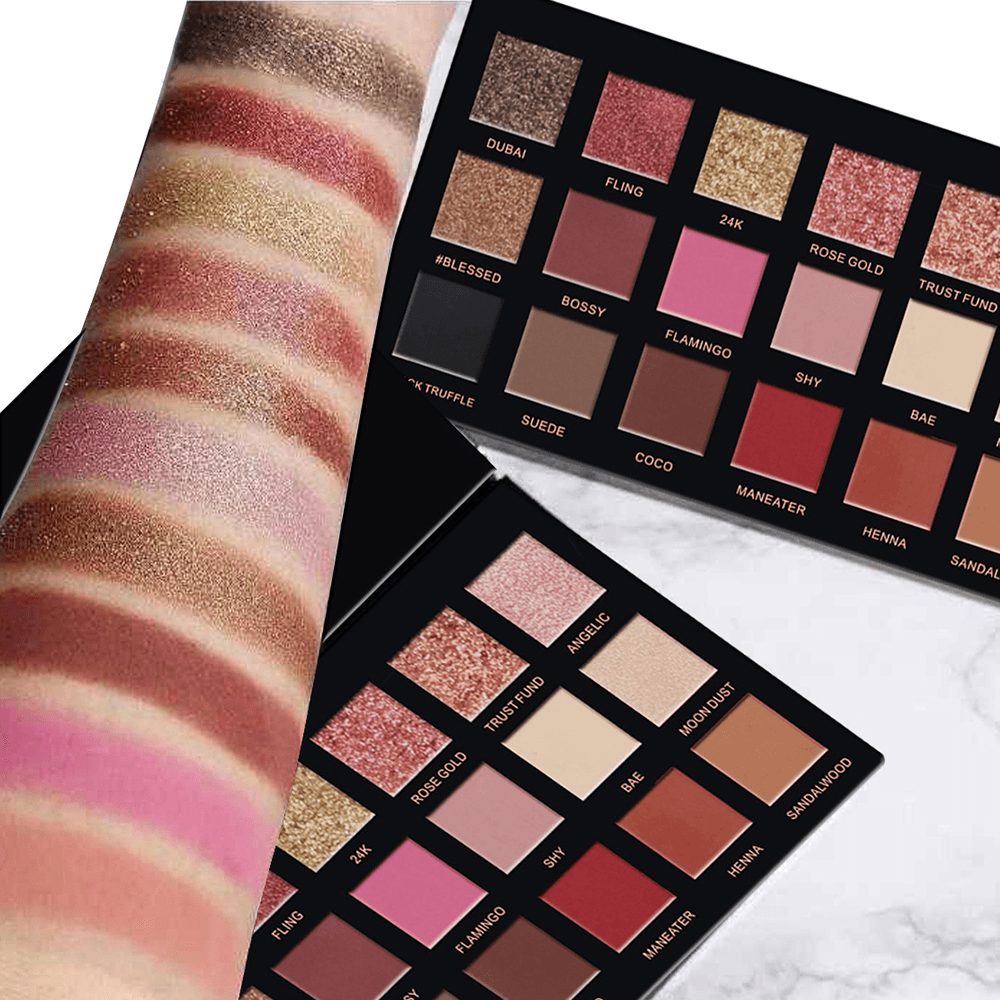 Paleta de sombras de ojos de 18 colores, serie rosa, paleta de sombras de ojos Power, maquillaje de ojos para mujeres, cosmético