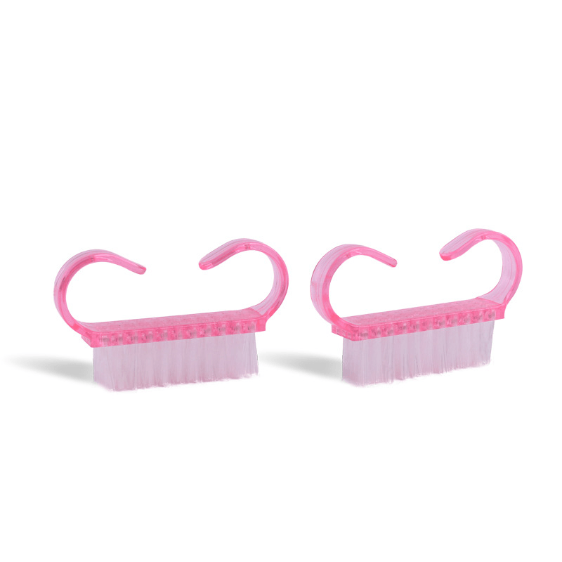 1 brosse de nettoyage en plastique pour la poussière des ongles, brosse de nettoyage à tête ronde pour pédicure, accessoires pour ongles