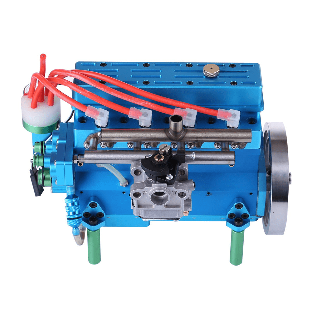 Motor de gasolina de cuatro cilindros en línea, modelo de 32 cc refrigerado por agua para automóviles y barcos RC DIY