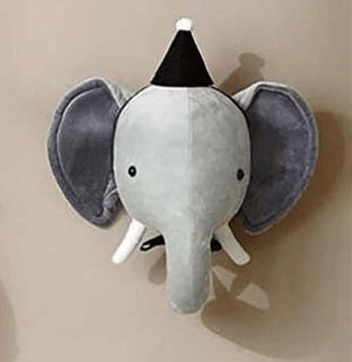 Têtes d'animaux en peluche 3D, éléphant, ours, cerf, décoration murale pour enfants, jouet en peluche pour Noël, anniversaire