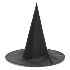 Sombrero puntiagudo negro de bruja de Halloween, disfraces de cosplay para niños adultos, 37 x 38 cm