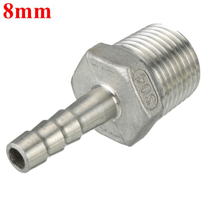 Adaptateur de connecteur de queue de tuyau cannelé à filetage mâle de 1/2 pouce de 68 mm à 19 mm