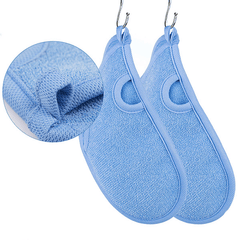 1pc Serviette de bain exfoliante Gants de bain exfoliants Outil de douche de salle de bain à frottement double face