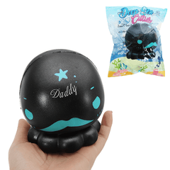 Deep Sea Cutie Black Octopus Squishy 16Cm Slow Rising with Packaging Collection Gift Soft