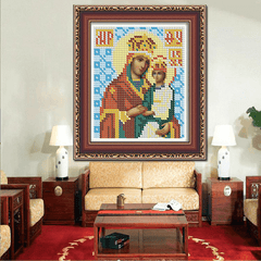 25X30Cm 5D DIY Diamant Peinture Religion Culture Strass Point De Croix Kit Décoration De La Maison