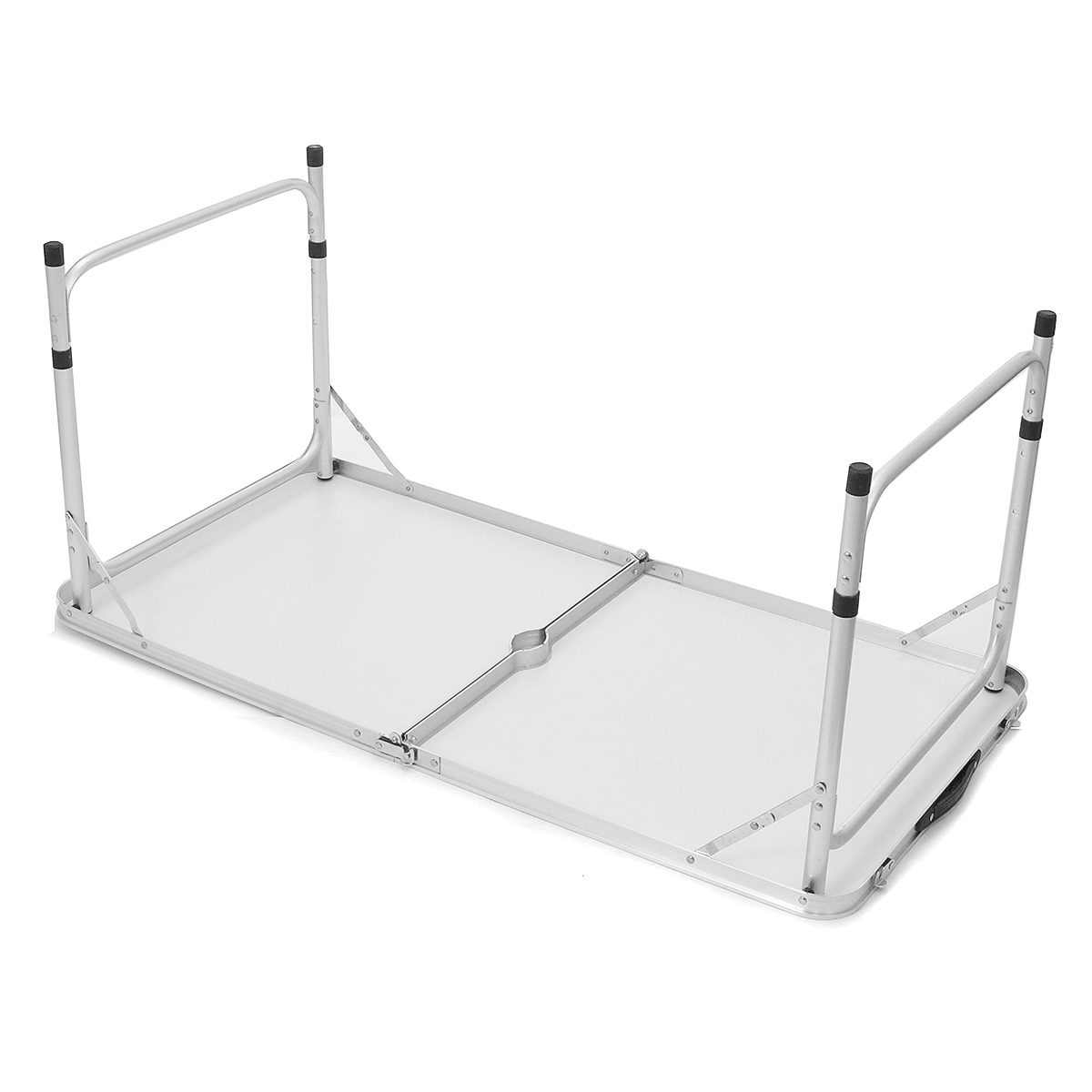 Table pliante portable en alliage d'aluminium 120 x 60 cm, hauteur réglable, pour barbecue, camping, pique-nique, intérieur et extérieur