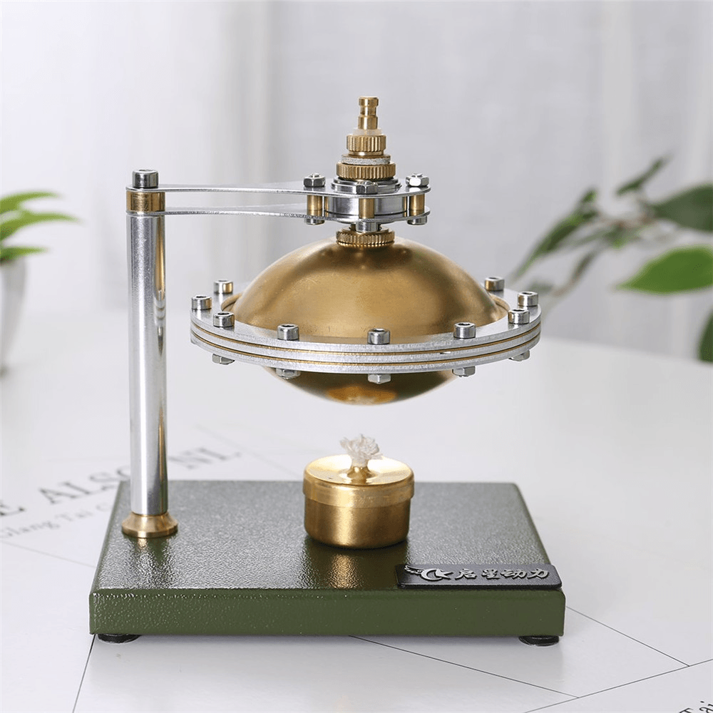 Assembly UFO Spin Suspension Steam Stirling Engine with Copper Boiler Educational Toys