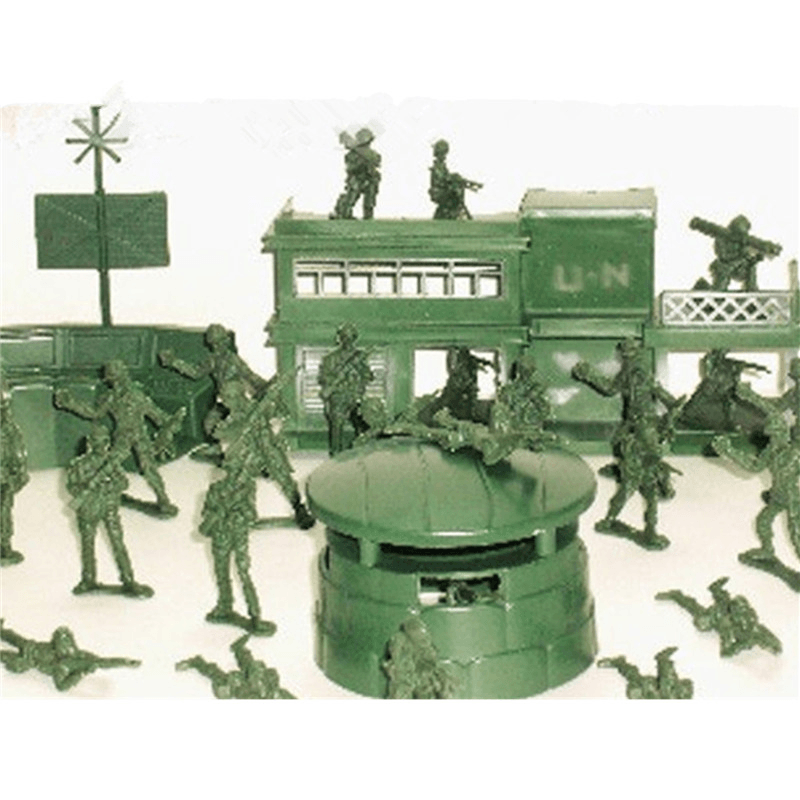 Juego de 56 piezas de soldados militares de 5 cm, figuras, accesorios, modelo para niños, regalo de Navidad, juguetes