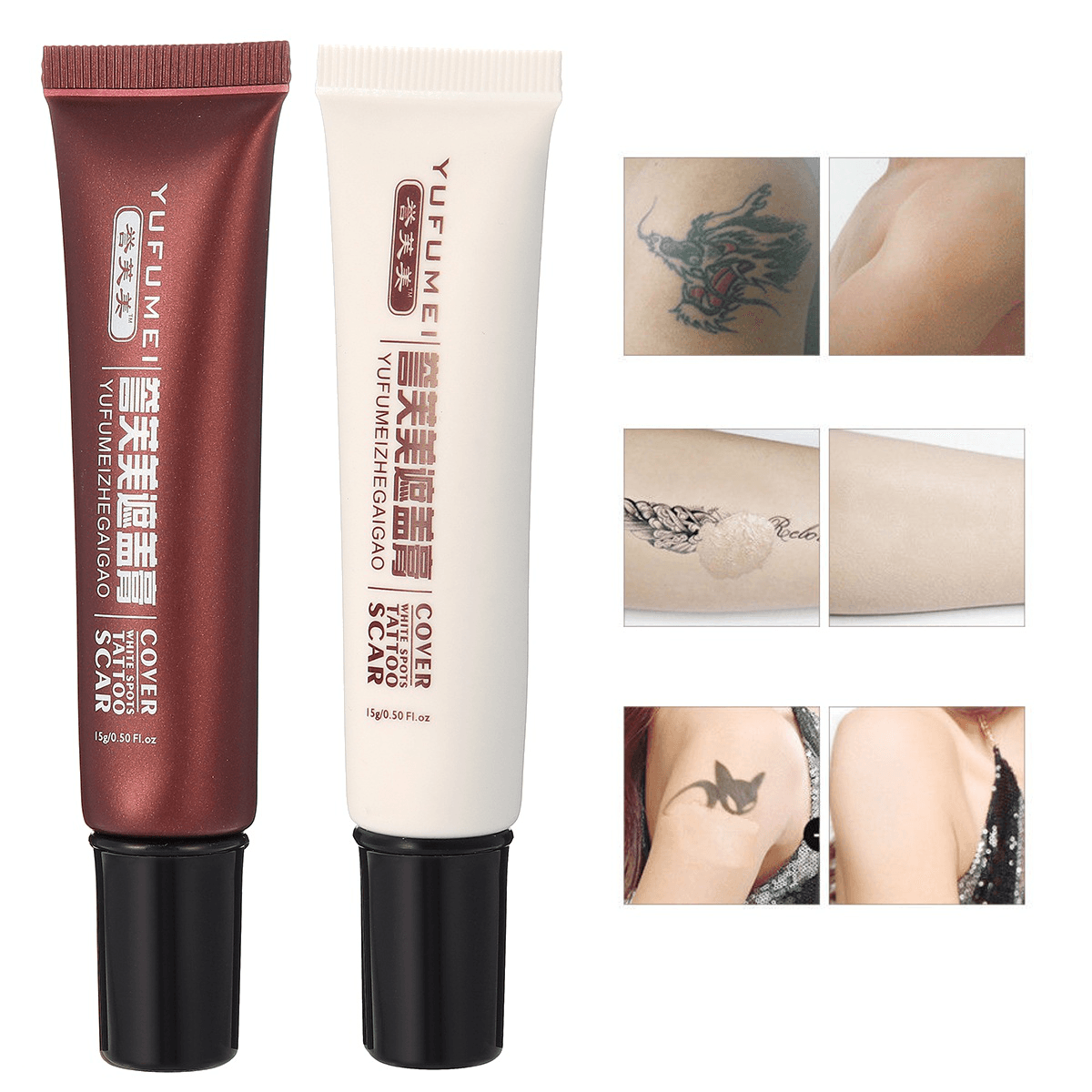 Crema para el acné Atenúa las marcas del acné Cubre tatuajes Maquillaje Cicatrices en la piel Corrector de marcas de nacimiento