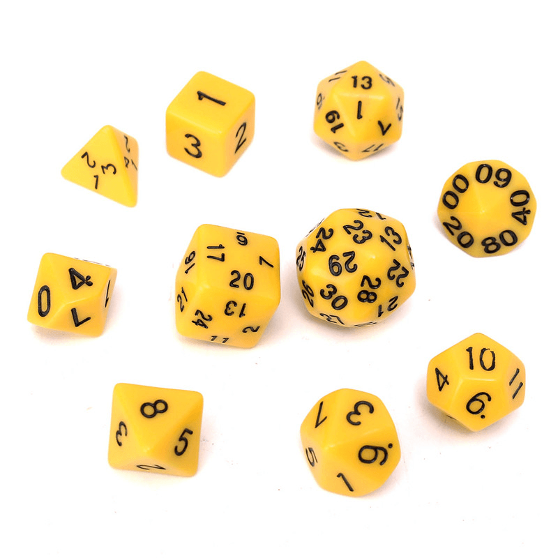 Juego de 10 dados multicara D4-D30 para juegos de rol, 8 colores