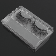 1 caja de embalaje para pestañas postizas, transparente, reutilizable, portátil, herramientas de maquillaje de ojos