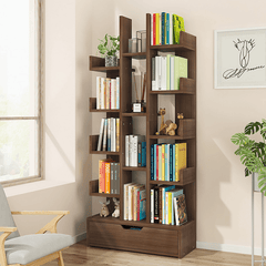 Bibliothèque créative multicouche simple en bois pour livres, magazines, étagère de rangement pour la maison, le bureau, le dortoir