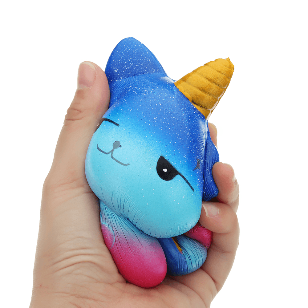 Squishy Chat Licorne Galaxie 12*8.2CM Slow Rising Soft Collection Cadeau Décor Jouet