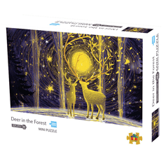 Puzzle 1000 pièces Cerf dans la forêt à monter soi-même, image de paysage, jeux éducatifs, jouet pour adultes et enfants, joli cadeau