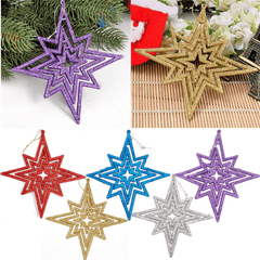 1Pc Star 15Cm Christmas Tree Pendant Ornaments Holiday Party Hanging Decoration Toys