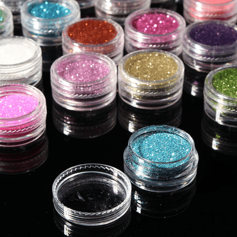 30 couleurs de poudre pailletée pour maquillage professionnel, fard à paupières, pigment, ombre à paupières, cosmétique, nail art, bricolage