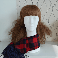 Female PE Head Model Mannequin Manikin Wig Hair Glasses Display