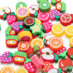 100 pièces bricolage Slime accessoires décor gâteau aux fruits fleur argile polymère jouet ongles beauté ornement