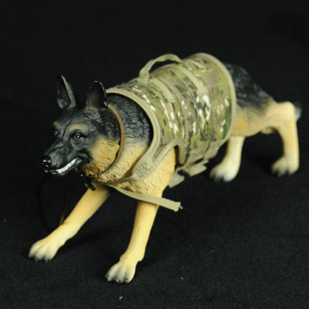 Figurine d'action de chien de police à l'échelle 1/6, accessoires, soldats militaires, jouets de berger allemand, mini figurines d'animaux