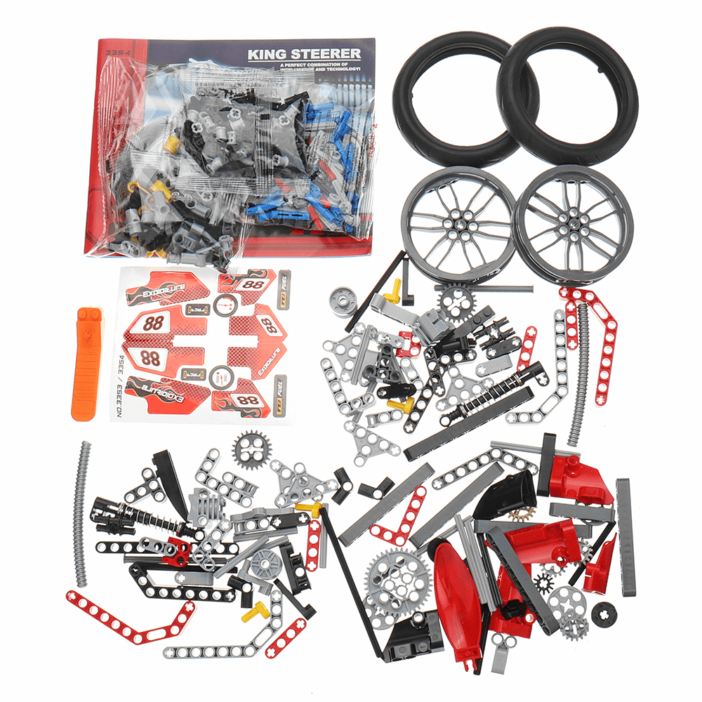 Decool 3354 Exploiture Speed ​​​​Racing Motorcycle avec boîte Blocs de construction Jouets Modèle 374Pcs Briques