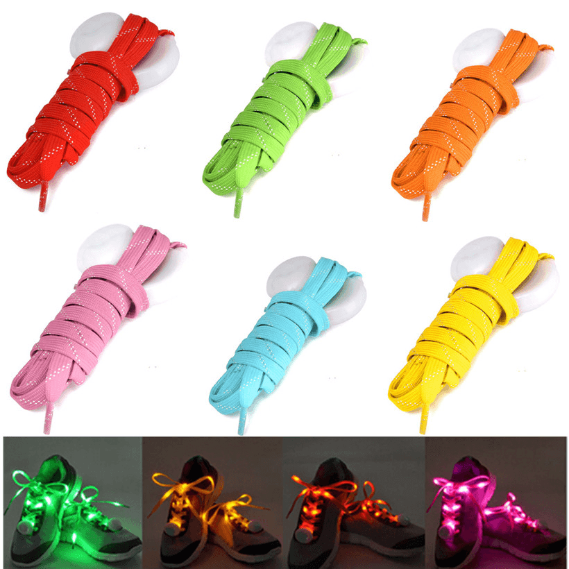 1 paire de lacets lumineux clignotants à LED en nylon