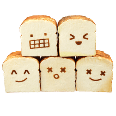 Pain Squishy Toast 8CM Expressions amusantes Collection cadeau géante avec emballage