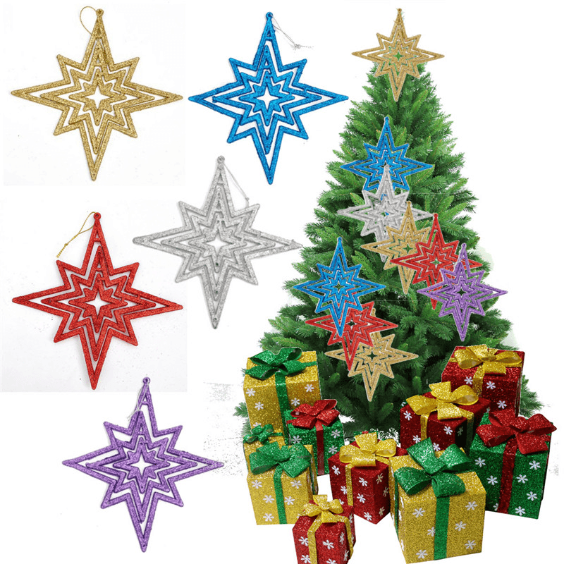 1Pc Star 15Cm Christmas Tree Pendant Ornaments Holiday Party Hanging Decoration Toys