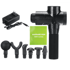 Masajeador muscular de 16,8 V y 2600 mAh, dispositivo de percusión manual de 5 velocidades para tejidos profundos, masajeador eléctrico para aliviar el dolor muscular