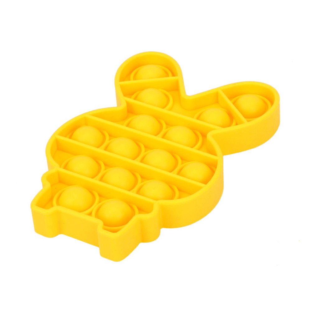 Jouets de décompression en silicone pour enfants, style lapin à quatre couleurs, jouets éducatifs de bureau pour concentration mathématique et arithmétique mentale