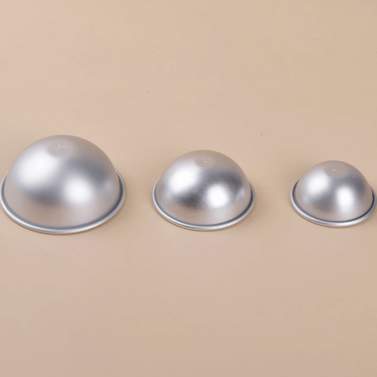 16 piezas de moldes de jabón de bricolaje con forma de esfera de metal para baño, moldes para velas y pasteles