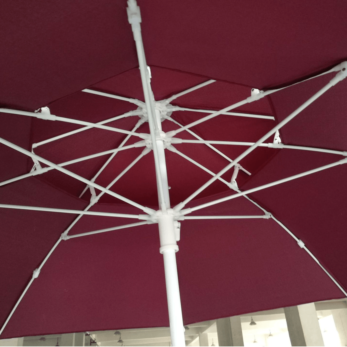 Parasol portatif d'extérieur de 2,4 m à double toit pour terrasse, grand parasol, auvent de plage, pique-nique, camping