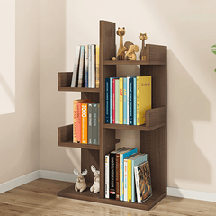 Bibliothèque créative multicouche simple en bois pour livres, magazines, étagère de rangement pour la maison, le bureau, le dortoir