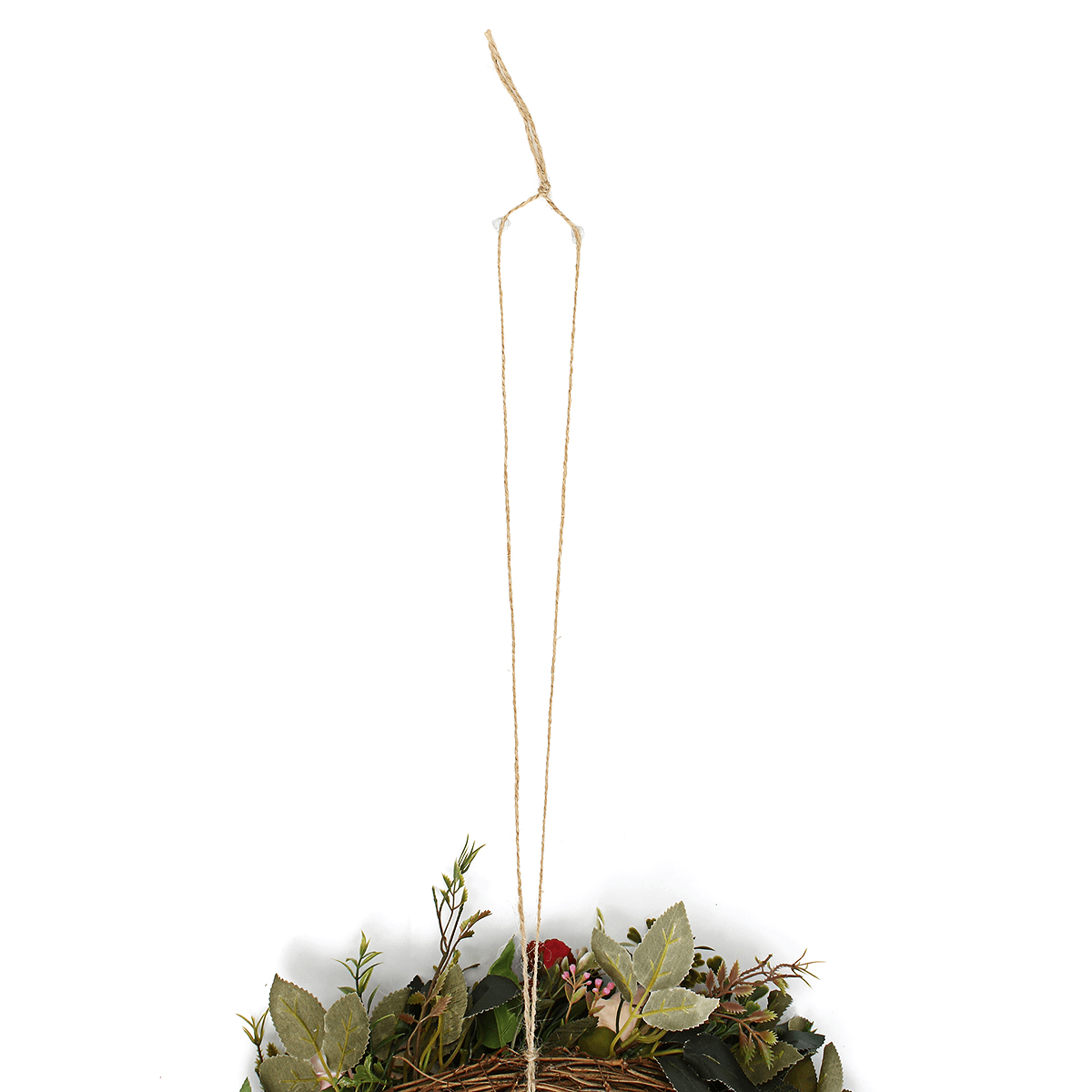 Couronne de pivoines en soie de 40 cm, anneau de fleur, guirlande artificielle suspendue pour porte, décorations de mariage