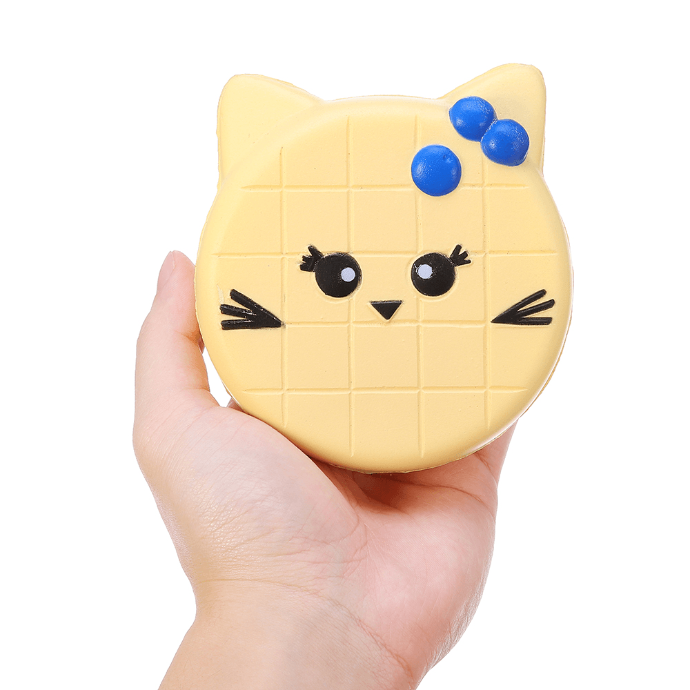 Bread Squishy Cat Face 10CM Jumbo Slow Rising Soft Toy Gift Collection with Packaging