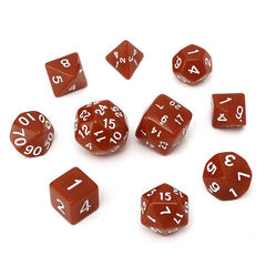 Juego de 10 dados multicara D4-D30 para juegos de rol, 8 colores