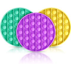 Four-Color round Style Children'S Mathematical Mental Arithmetic Concentration Silicone Decompression Toys Desktop Educational Fidget Toys