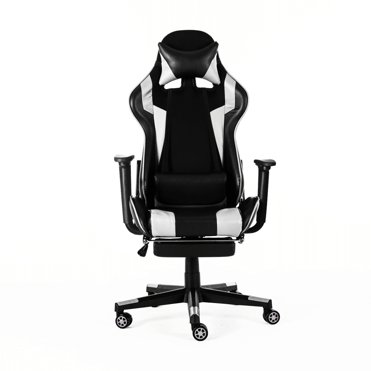 Ergonomic High Back Office Chair Racing Style Reclining Chair Adjustable Rotating Lift Chair PU Leather Gaming Chair Laptop Desk Chair with Footrest