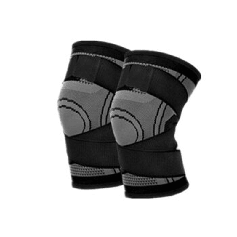 1 paire de genouillères de sport pour hommes, genouillères élastiques pressurisées, support de fitness, basket-ball, volley-ball, bandage protecteur