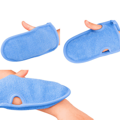 1pc Serviette de bain exfoliante Gants de bain exfoliants Outil de douche de salle de bain à frottement double face