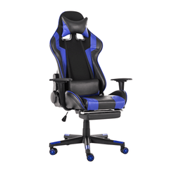 Ergonomic High Back Office Chair Racing Style Reclining Chair Adjustable Rotating Lift Chair PU Leather Gaming Chair Laptop Desk Chair with Footrest