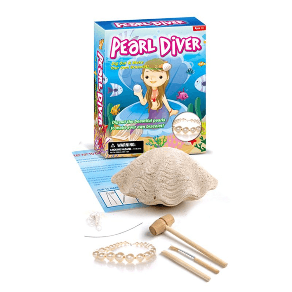 Bracelet de perles en coquillages en plastique archéologiques à faire soi-même, jouets pour enfants