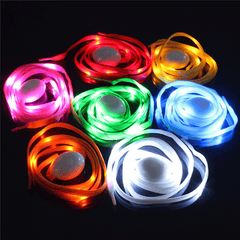 1 paire de lacets lumineux clignotants à LED en nylon