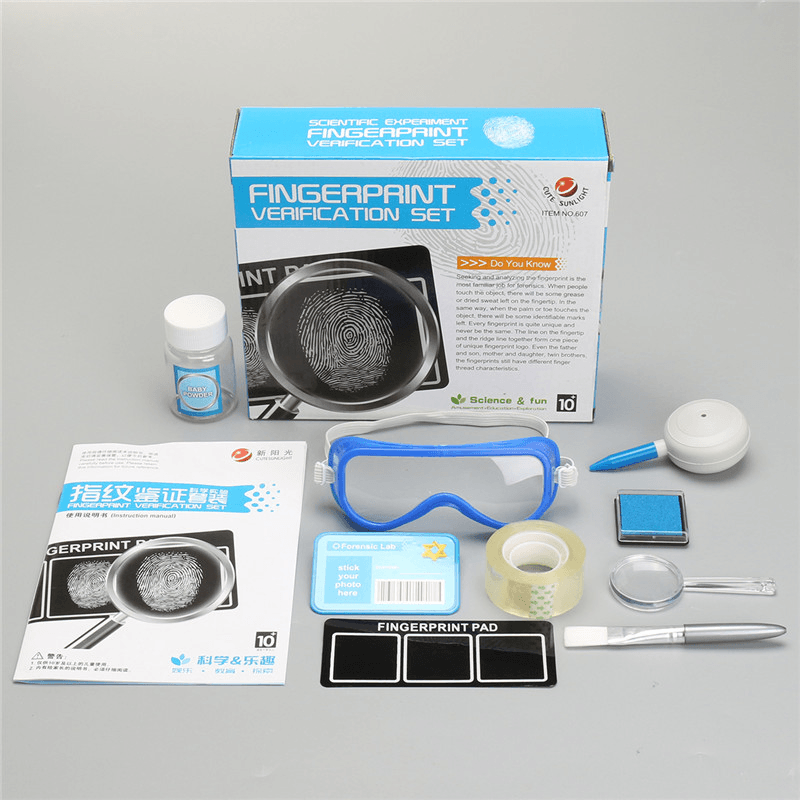 Kit d'empreintes digitales Science médico-légale Cadeau d'anniversaire éducatif pour enfants Jouets amusants